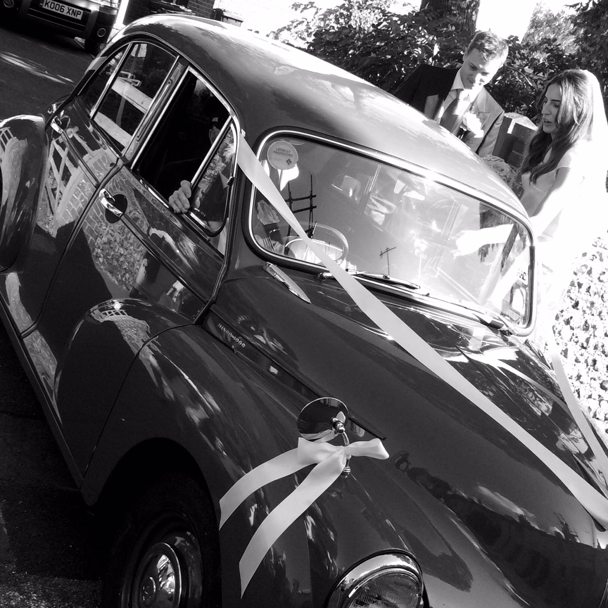 Morris Minor on a Sussex lane